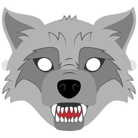 Printable Wolf Mask Template